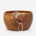 thumbnail image 3 of Shedua Mozambique Sanded Wood Yarn Storage Premium Knitting Crochet Wool Bowl | Arts Crafts & Sewing Accessories Bowl by Nagina International (Large), 3 of 5