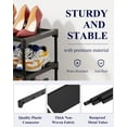 thumbnail image 6 of Kitsure Shoe Rack - Premium Non-Woven Shoe Rack Shelf, Shoe Organizer for Closet, Entryway, Garage & Corridor, Sturdy & Durable Long Stackable Shoe Shelves, Medium, Black, 6 of 9
