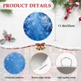 thumbnail image 6 of Welcome Sign for Front Door, Blue Christmas Round Metal Wall Art Wreaths, Xmas Snowflake Winter Sparkle Outdoor Indoor Wall Hanging Sign for Porch Decor Housewarming Gifts 11.8 Inch, 6 of 8