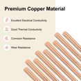 thumbnail image 2 of Uxcell 2-Pack Varilla Redonda de Cobre 7mm x 100mm T2 Cobre, 2 of 7