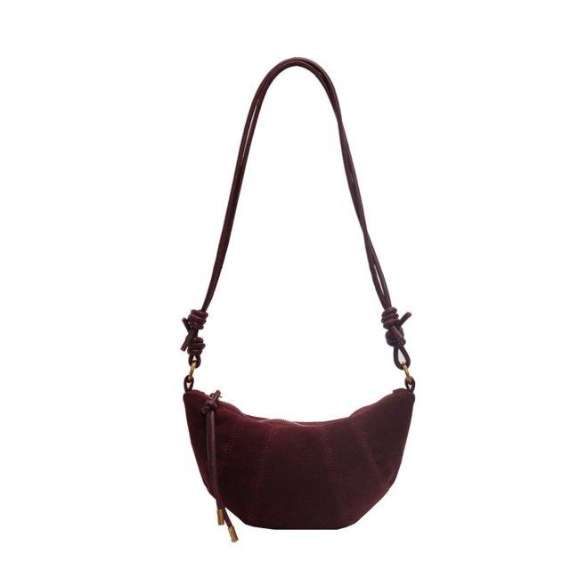 Bolso de estilo retro para mujer, tipo croissant, versátil, tipo dumpling, bandolera de hombro, informal, 2025