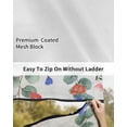 thumbnail image 6 of 4th of July RV Awning Sun Shade Screen 9'X15.3' Patriotic Poppy Mesh Sunscreen Eucalyptus Leaves Awning Shade Screen with Zipper UV Blocker Completed Kits for RV Motorhome Camper Trailer, 6 of 7