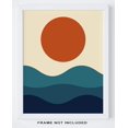 thumbnail image 5 of K&L DESIGN CO. Ocean Waves and Sun Wall Art - 11x14" Unframed Print, Geometric Design, 5 of 6