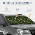 thumbnail image 5 of Uemuo Green Branch Olive Printed 2 PCS Car Windshield Sun Shade, Auto Sun Heat and UV Rays Blocker, Foldable Automotive Front Window Sunshade Protector, 5 of 7