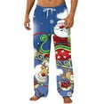 thumbnail image 2 of Xuniizn Christmas Mens Pajama Pants, Fleece Plaid Print Elastic Waist Casual Pajama Bottoms with Pockets, Soft Comfortable Insulated Holiday Sleep Pants, 2 of 4