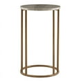 thumbnail image 4 of Linon Priscille Round Accent C-Table, Gold Metal Base with Neutral Capiz Shell Mosaic Seahorse Finish, 4 of 12