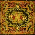 thumbnail image 1 of Ahgly Company Indoor Square Medallion Yellow French Area Rugs, 3' Square, 1 of 4