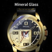 SMAEL Wacth For Men Quartz Movement Geometric design Dial WIth 30M Waterproof Male Clock Leather Bracelet 9168 relogio masculino