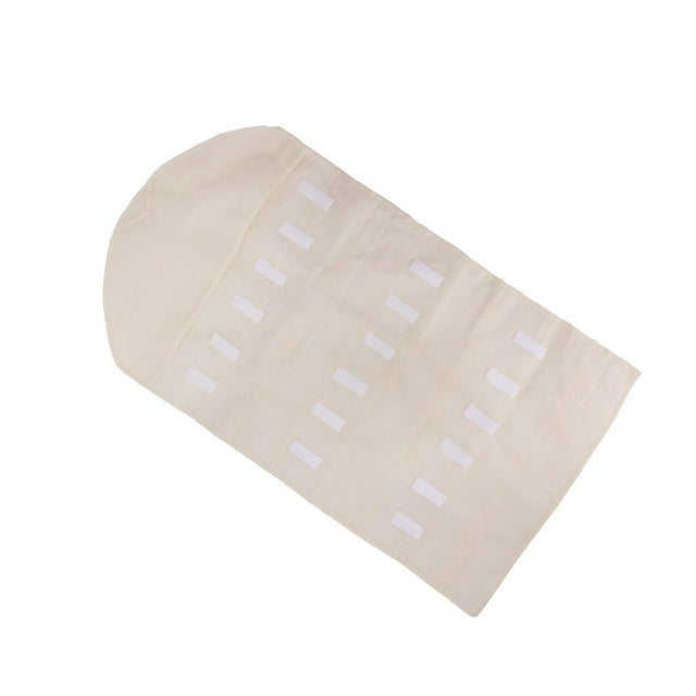 32 Bolsillos Colgante de Pared dos cara Organizador Bolsa de Almacenamiento Caso Titular Beige / Negro 46x80cm