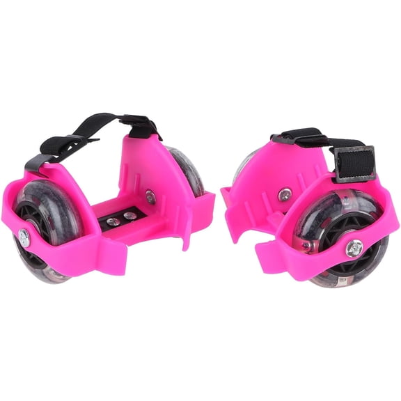 Heel Wheeler Skates with Light Up LED Wheels for Kids, Adjustable Size, Clip On Roller Shoes