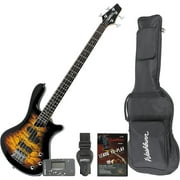 Washburn T14QT Electric Bass/Accessory Pack Transparent Black