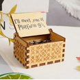thumbnail image 5 of 2025 Los 6 estilos más nuevos de adornos para cajas de música de Harry Potter Te encontraré en el andén 9 3/4 Soy un guardián Cajas de música talladas en madera para juguetes de regalo, 5 of 5