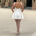 thumbnail image 6 of Women'S Summer Sleeveless Crew Neck Backless A-Line Mini Party Prom Dress White L, 6 of 8