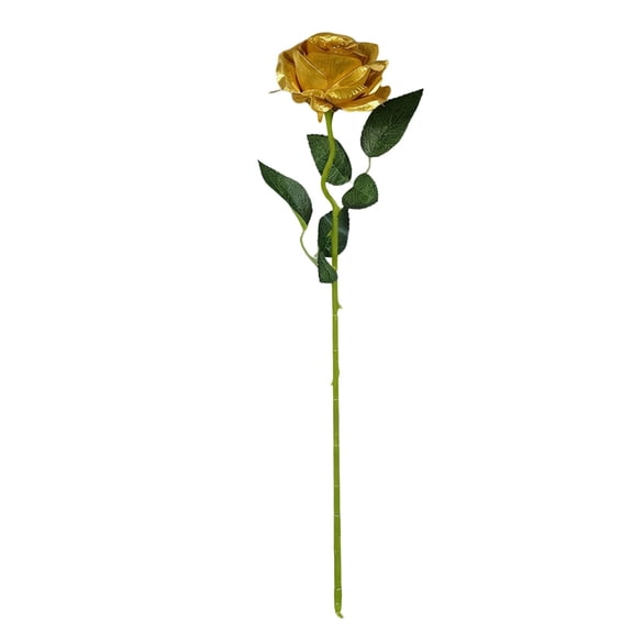 Rose Flower, Loetky Golden Rose Flower, Elegant Floral Arrangement for Holiday Wedding, Festive Scene Layout & Mantel Decor, Artificial Rose Decoration
