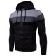 thumbnail image 4 of Sudadera con capucha y cremallera completa para hombre, de color liso, con cremallera, para uso diario, básica, de polar fino, para fitness, sudaderas de manga larga, azul, gris y negro, 4 of 4