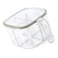 thumbnail image 3 of CAJA DE ESCUES DE 4 Compartimes Con Mayor Capacidad, Tapa Hermética, Tapa Fácil de Abrir para Cococina Casera, PlásTiCO, Transparente, 3 of 8