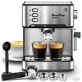 thumbnail image 1 of (Open Box) Plum Chef Semi-Automatic Espresso Machine, 20 Bar Italian Pump, Stainless Steel, Milk Frother Steam Wand, 54oz Water Tank, 1 of 6