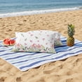 thumbnail image 4 of Spring Flower Leaf Outdoor Pillow Covers Pack of 2 Summer Country Pink Floral Butterfly Green Leaf Plant Waterproof Throw Pillow Covers Decorative Cushion Cases for Patio Garden Tent 20x12 inch, 4 of 9