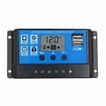 thumbnail image 1 of Controlador solar Btafrte 12V/24V cargador batería pantalla LCD HD USB tipo 3A-W88 30A, 1 of 9