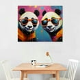 thumbnail image 3 of COMIO Street Graffiti Canvas Wall Art, Panda with Glasses Picture Painting Colorful Cool Graffiti Street Poster Print for Teen Room Playroom Decor, 3 of 5