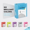 thumbnail image 7 of Enday 2 Inch Binder 3 Ring Binders with Pockets for Home, Office, School Supplies Organization, Blue 24 Pc, 7 of 7