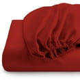 thumbnail image 2 of Fitted Sheet + Pillowcase Set, Microfiber, Wrinkle Resistant, Queen, Red, 2 of 8
