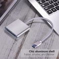 thumbnail image 2 of USB 3.0 Aluminum Alloy 3-in-1 Memory Card Reader - Simultaneous Support for TF, SDXC, CF Cards - High-Speed Data Transfer (10x Faster than USB 2.0) - Compatible with Windows, Mac, OTG-Enabled Devices, 2 of 6