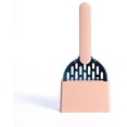 thumbnail image 2 of Pala para arena para gatos, pala para basura, con soporte de plástico, utilizada para limpiar arena para gatos, arena sanitaria para gatos con mango cómodo azul, 2 of 3