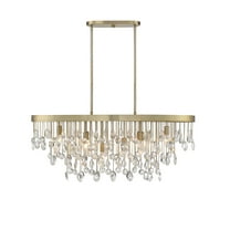 Livorno 8-Light Oval Chandelier in Noble Brass