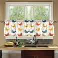 thumbnail image 7 of Ryvnso Cute Chicken Curtains Sets Short Curtain Rod Pocket Half Window Cafe Farmhouse Tier 2 Panels 57"W x 36"L, 7 of 7