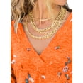 thumbnail image 3 of FASHIONWT Women Long Sleeve Plunging Neckline Graphic Cotton Tunic T-Shirts, 3 of 4