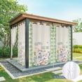 thumbnail image 6 of Outdoor Curtains for Patio Waterproof, Easter Outdoor Privacy Panels Grommet, Spring Rustic Rabbit Botanical Flowers Eggs Plaid Blackout Outside Curtains for Porch/Cabana 54"x108", 2 Panels, 6 of 8