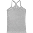 thumbnail image 4 of YONGHS Kids Girls Dance Tank Tops Spaghetti Strap Racerback Gymnastic Yoga Shirts Camisole Undershirts Gray 2-3, 4 of 7