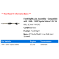 thumbnail image 2 of Front Right CV Axle Assembly - Compatible with 1999 - 2003 Toyota Solara 3.0L V6 2000 2001 2002, 2 of 2