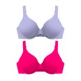 thumbnail image 1 of Brasier Fruit Of The Loom para Dama, Silueta Tipo Gota Multicolor Talla 38B, 2 Piezas, 1 of 4