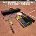 thumbnail image 6 of Ataucjin 17FT Wide Pickleball & Badminton Net Set for Backyard, 2-in-1 Portable/Foldable Badminton Set with Height Adjustable Net, Outdoor Training Net for for Tennis Volleyball, 6 of 8