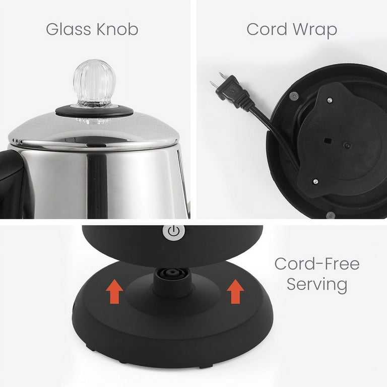 Elite Cuisine EC184 Stainless Steel 12 Cup Percolator - Walmart.com