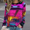 thumbnail image 2 of Ambulance Car Womens Casual Crewneck Sweatshirt Long Sleeve Tops Cute Pullover Loose Fit, 2 of 7