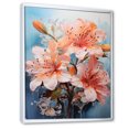 thumbnail image 2 of Designart "Rhododendron Pink composition IV" Floral & Botanical Floater Framed Canvas Art Print, 2 of 7