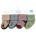 thumbnail image 2 of Hudson Baby Infant Boys Cotton Rich Newborn and Terry Socks, Dark Earth Tone Stripes, 6-12 Months, 2 of 6