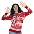 thumbnail image 4 of Merry Christmas Filthy Animal Kevin Festive Holiday Ugly Chritmas Sweater, 4 of 8