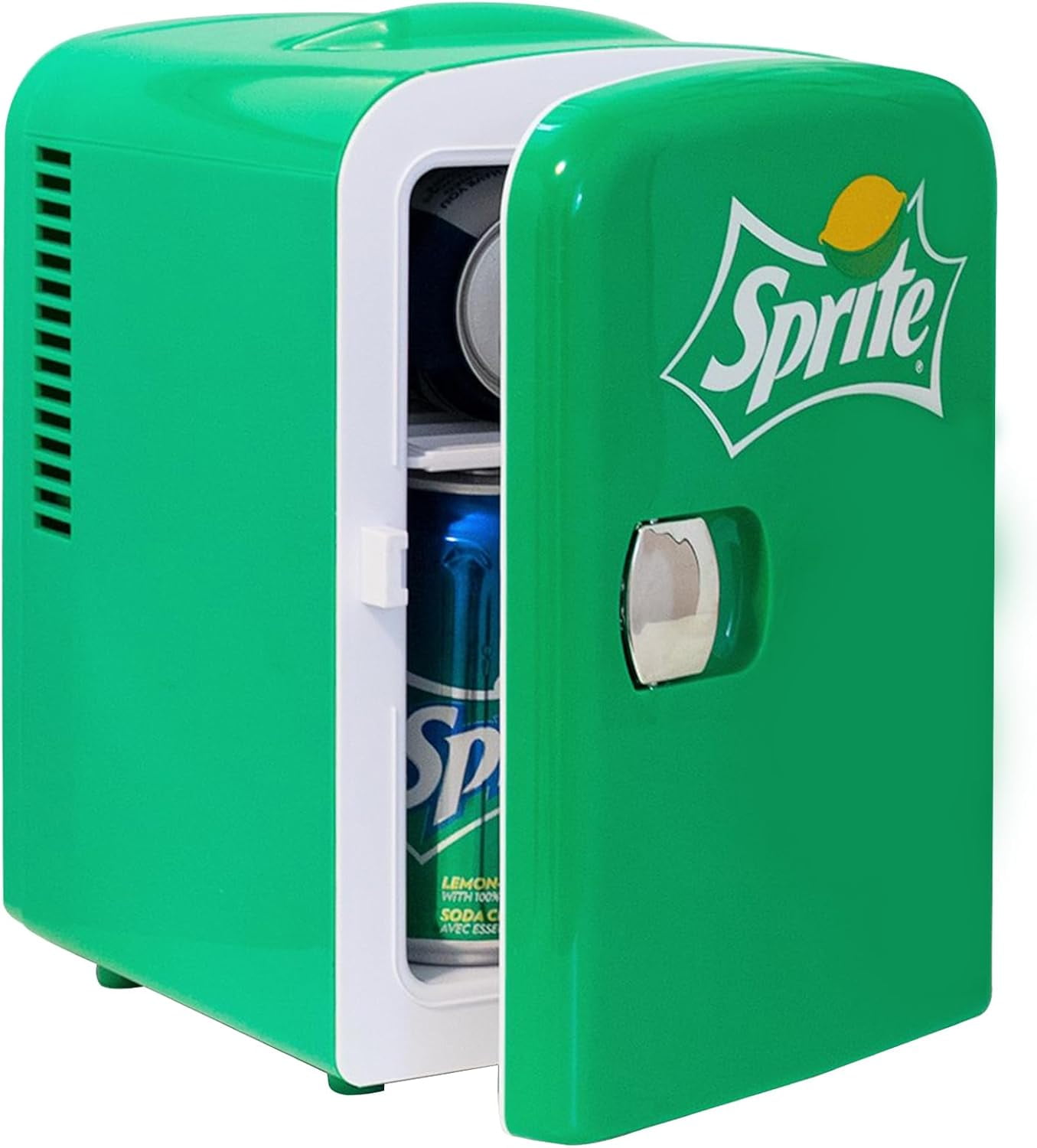 Fridge - 6 Can Refrigerator for Bedroom Office, Portable Table Top Beverage Cooler, 12V 110V Refrigerador For Drinks, Soda, Wines, Use In Car, Dorm, Outdoor,