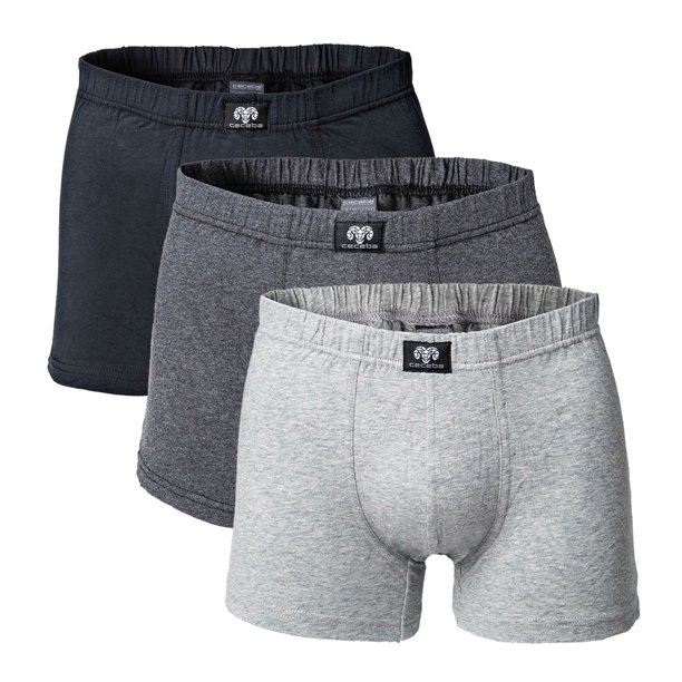 CECEBA Pantalones de hombre, paquete de 3 - Básicos, algodón stretch, M-3XL, lisos Gris XL (X-Large)