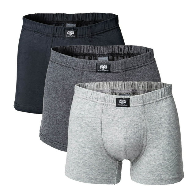 CECEBA Pantalones de hombre, paquete de 3 - Básicos, algodón stretch, M-3XL, lisos Gris M (Medium)