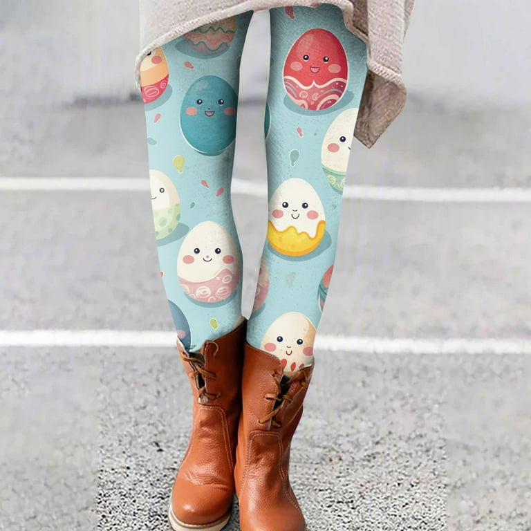 UoCefik Easter Leggings for Women Tummy Control Easter Day Rabbit Eggs  Bunny Leggings Workout Sports Easter Printed Tights Gym High Waisted Yoga  Pant