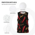 thumbnail image 3 of Pofeuu Hot Chili Print Basketball Jersey, Shirts for Men Youth Basketball Jersey Crew Neck-X-Large, 3 of 6