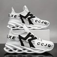 thumbnail image 5 of Men's Fashion Breathable Casual Sports Shoes with Elastic Sole, Outdoor Running Lightweight Walking Trainers - Random Letter Webbing, 5 of 9