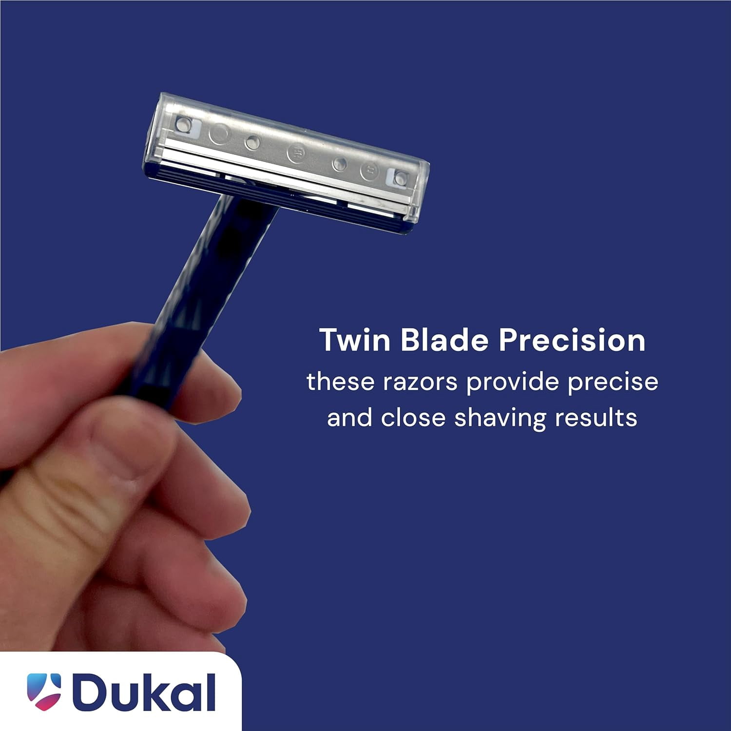 Dukal DawnMist Twin-Blade Disposable Razor, Blue Handle – Bulk Pack of 2000, Precision Shave for Smooth & Comfortable Grooming