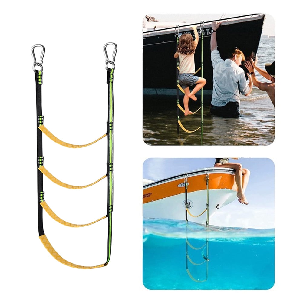 Trianu 4 Step Boat Rope Ladder, Trianu Portable Boat Rope Ladder