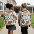 thumbnail image 3 of SCRAWLGOD Cats Print Multicolored 17 Inch 600D Backpack, Multi-Pocket Kids Bookbag, Schoolbag for Middle School Travel Camping Vacation, Large Capacity Daypack, 3 of 7